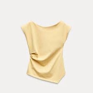 Zara Soft Yellow Women's Blouse